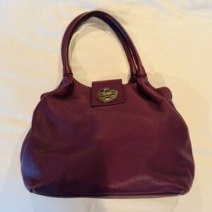 Kate Spade Purple Leather Handbag Tote Shoulder-Bag